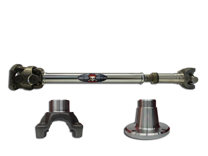 Adams Driveshaft Jeep JK Front 1350 CV Driveshaft Extreme Duty Series Solid U-Joint